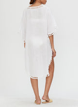 Load image into Gallery viewer, Micheal Stars Tassel Trim O/S Cover Up