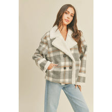 Load image into Gallery viewer, Lush Clothing Plaid Faux Fur Db Jkt