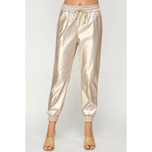 Load image into Gallery viewer, Strut and Bolt Faux Leather Jogger Pants
