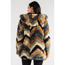 Load image into Gallery viewer, Before You Multi-color Faux Fur Jacket
