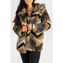 Load image into Gallery viewer, Before You Multi-color Faux Fur Jacket